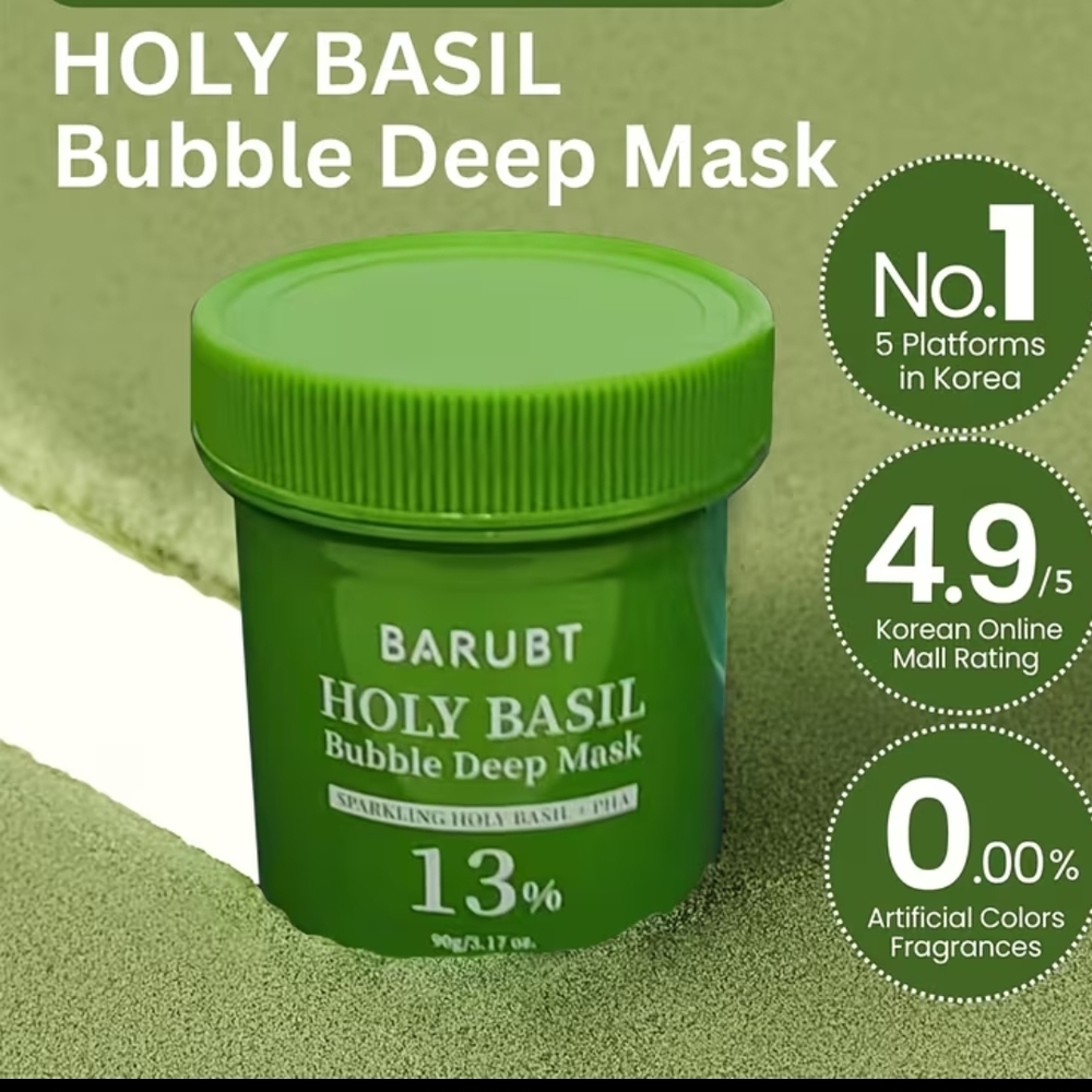 Holy Basil Bubble Deep Mask - Green - Picture 2 of 3